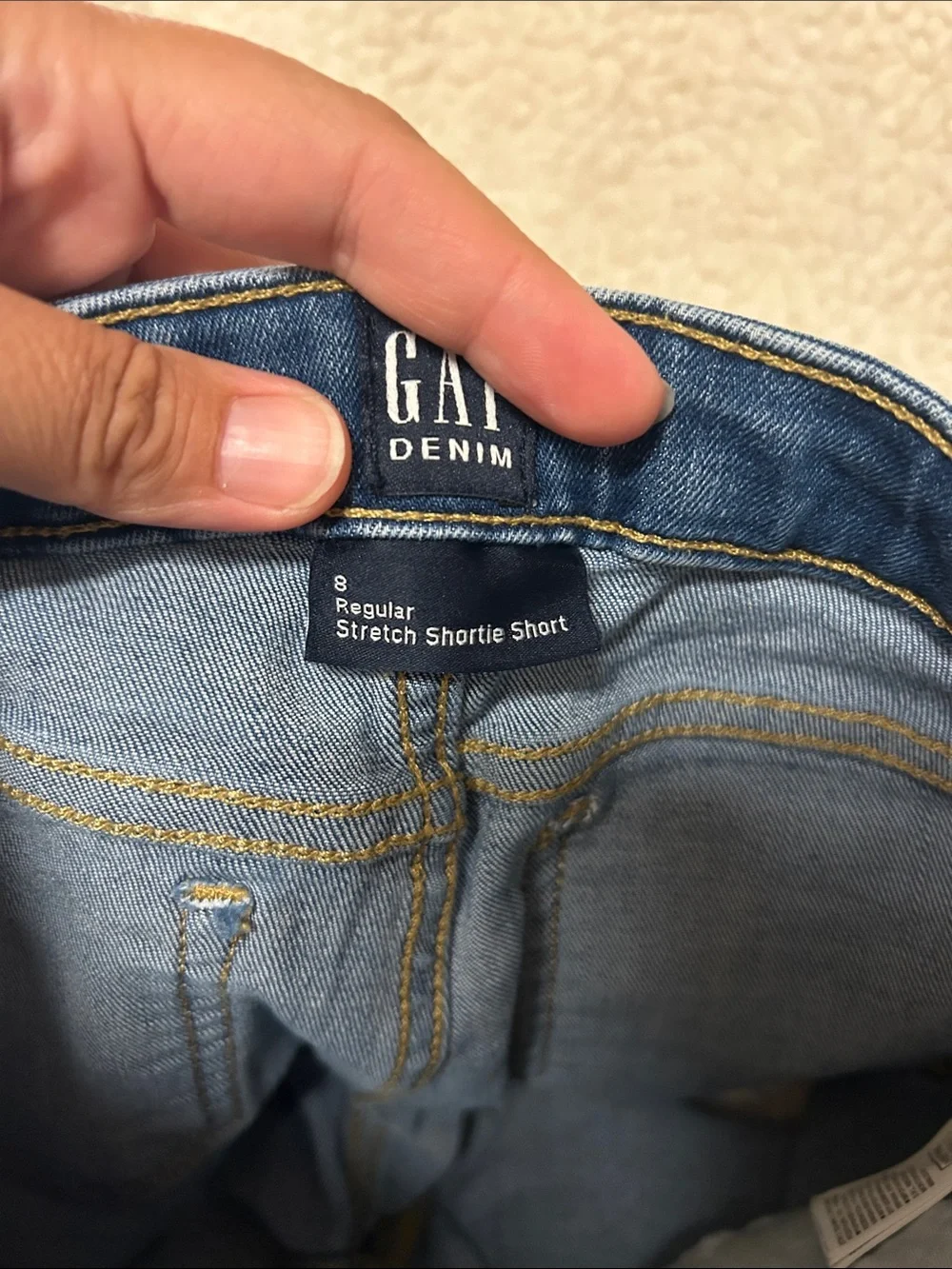 Girl’s GAP Size 8 Stretch Shortie Denim Short